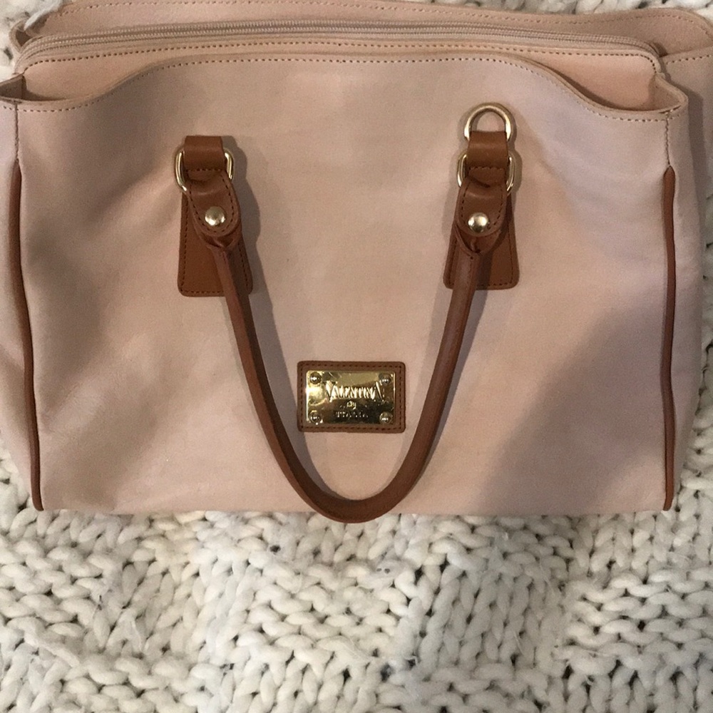 Valentina gently used blush pink leather purse